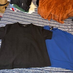 Men’s Short Sleeve Crewneck Shirts - Black & Blue